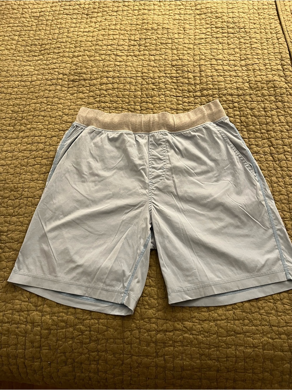 Light Blue Men's Casual Drawstring Shorts